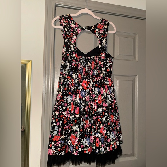 Free People Sunkissed Summer Floral Cutout Mini Dress Size 8 - Picture 4 of 5